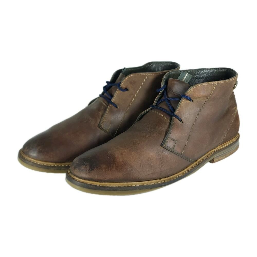 Barbour Men's Readhead US10? Brown Leather Lace Up Ankle Chukka Boot Shoes